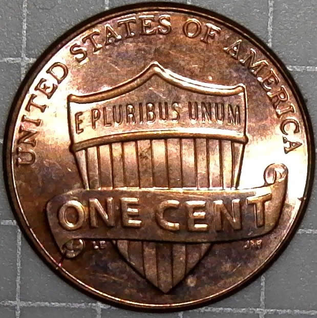 2014-P-Lincoln-Shield-Cent-Struck-Through-Rim-Burr-On-Reverse
